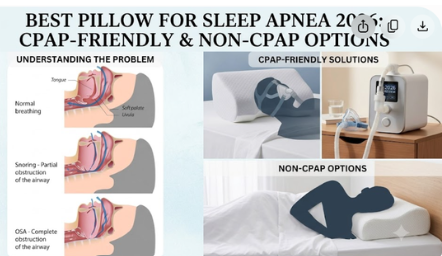 Best Pillow for Sleep Apnea 2026: CPAP-Friendly & Non-CPAP Options