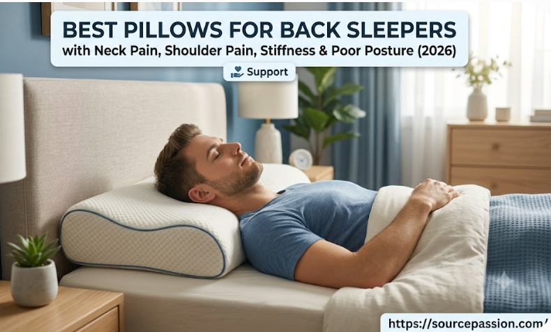 Best Pillows for Back Sleepers with Neck Pain, Shoulder Pain, Stiffness & Poor Posture (2026 )