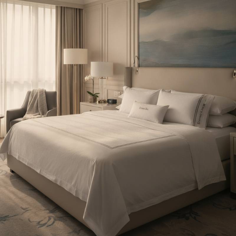 Luxury bedroom with premium Down Inc pillows