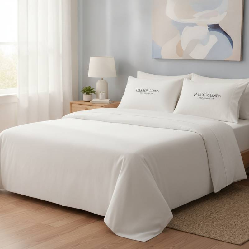 Harbor Linen New Generation pillows on a luxury hotel bed