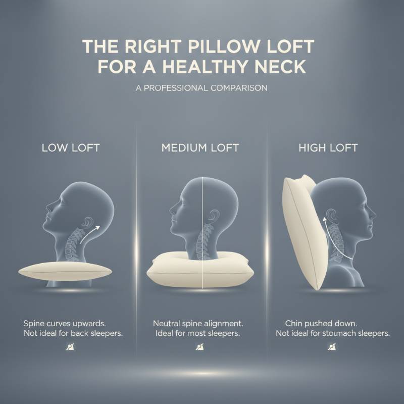 Comparison of pillow loft heights for back sleepers