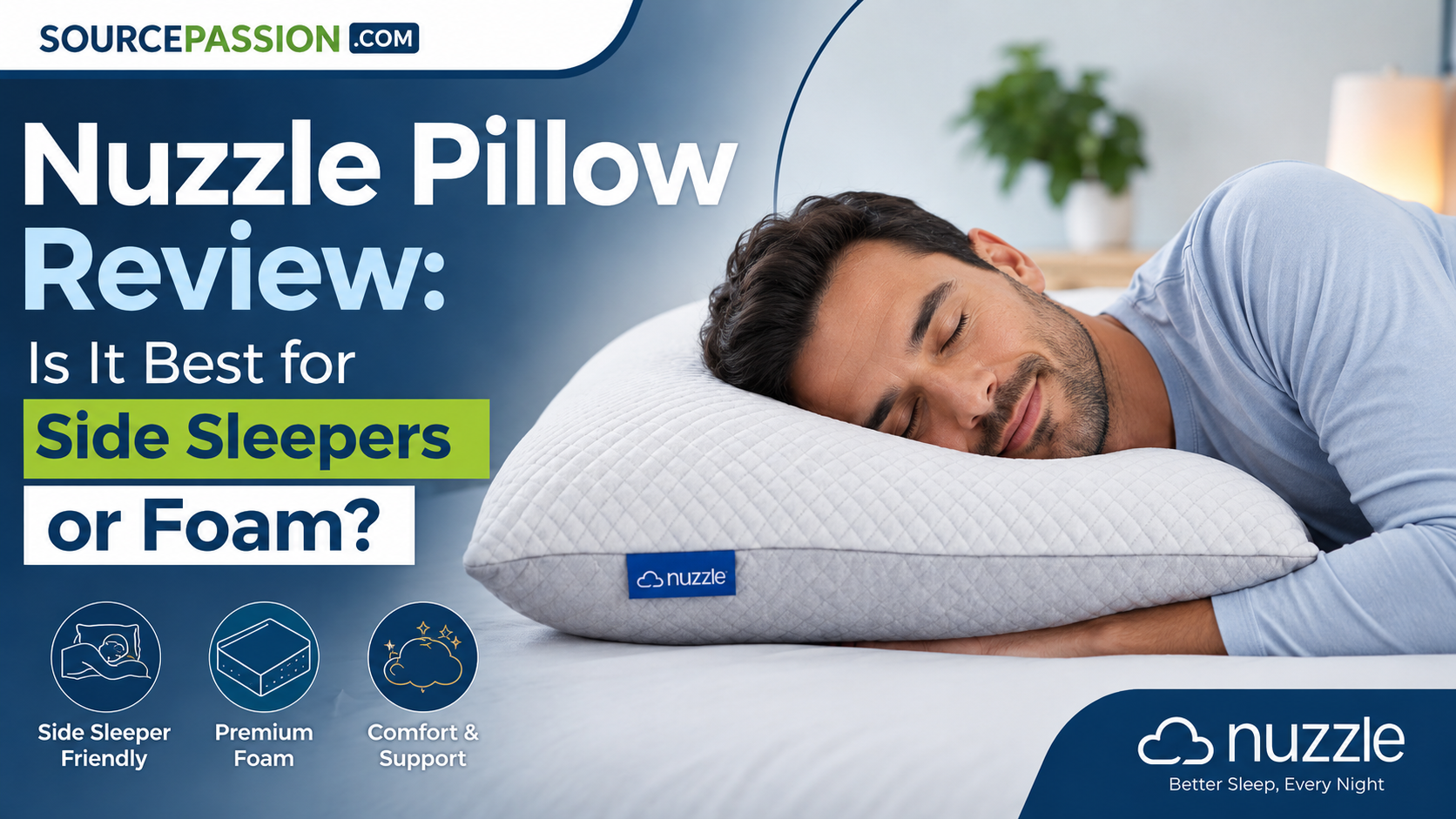 Nuzzle Pillow Review: Is It Best for Side Sleepers or Foam?