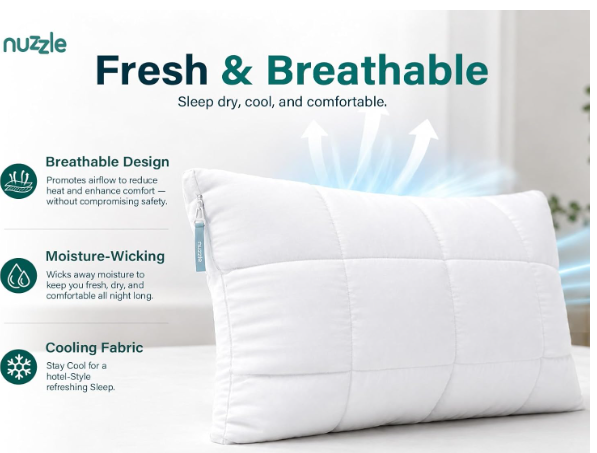 A side sleeper using a contoured memory foam pillow