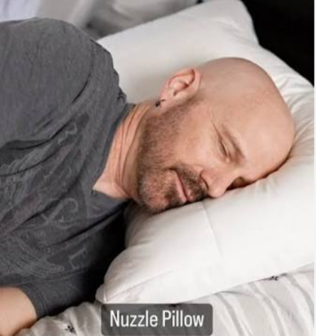 A side sleeper showing correct spinal alignment with a supportive pillow