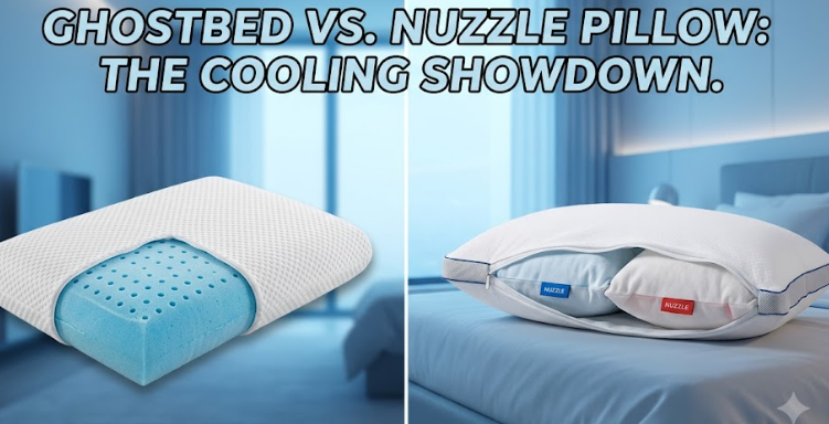 GhostBed vs. Nuzzle Pillow: Which Cooling Pillow Wins?