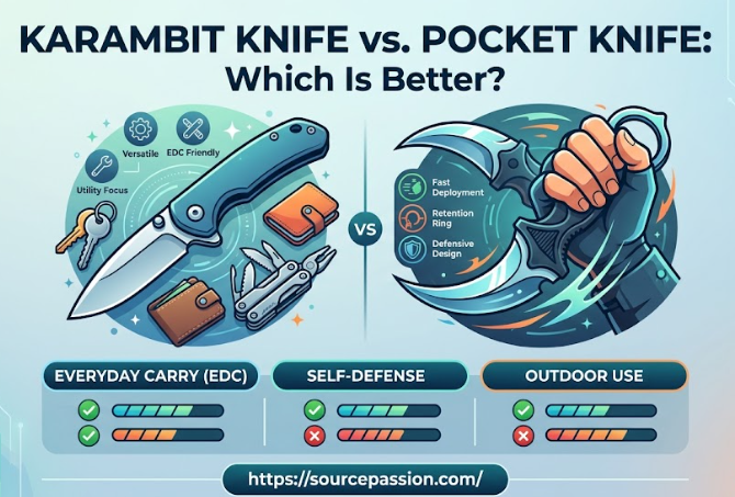 Karambit Knife vs Pocket Knife: Which Is Better for Everyday Carry, Self-Defense & Outdoor Use?