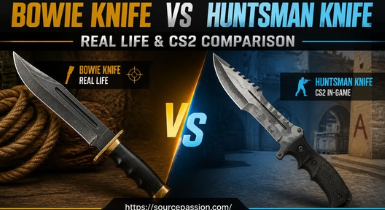 Bowie Knife vs Huntsman Knife: Real Life & CS2 Comparison