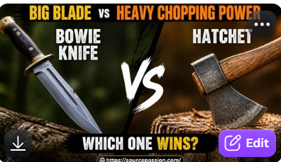 Bowie Knife vs Hatchet: Big Blade vs Heavy Chopping Power — Which One Wins?