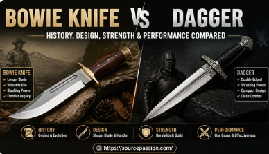 Bowie Knife vs Dagger: History, Design, Strength & Performance Compared