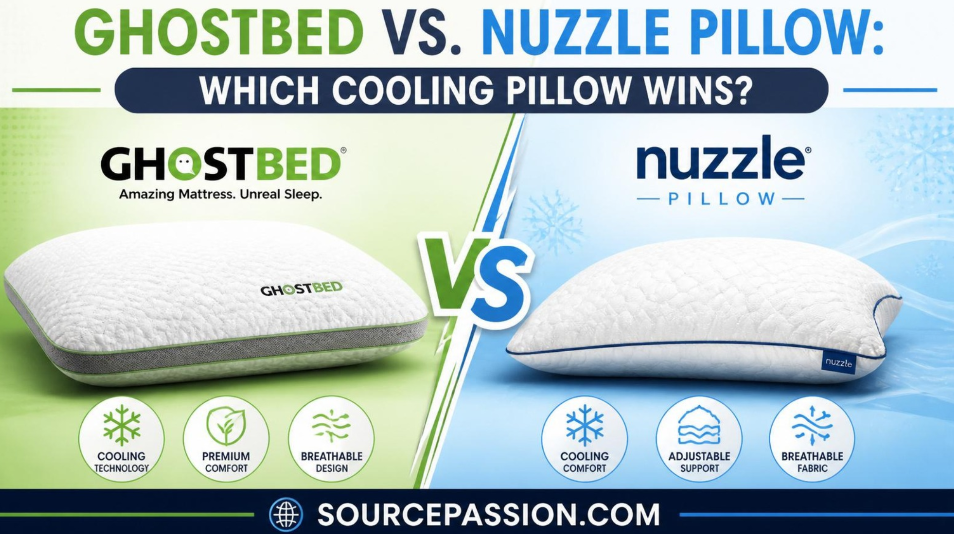 GhostBed vs. Nuzzle Pillow: Which Cooling Pillow Wins?