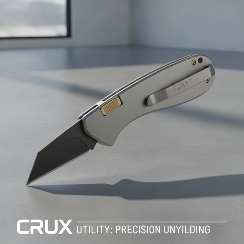 Modern compact utility knife with pocket clip.