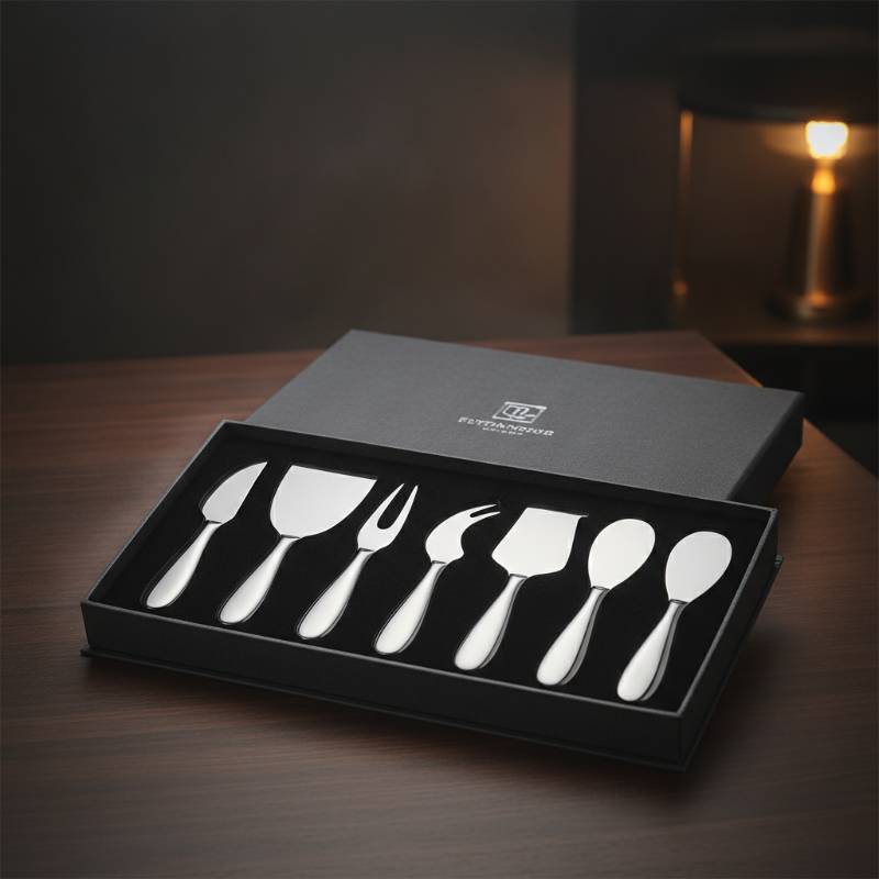 Luxury boxed set of cheese and butter knives