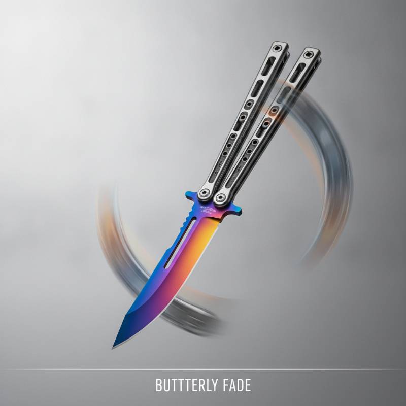 Butterfly Knife Fade skin with custom animation in CS2