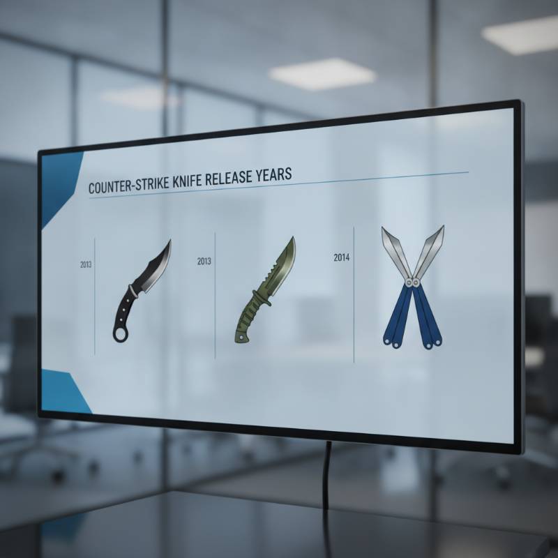 A history timeline of CS2 knives including Karambit and Butterfly Knife