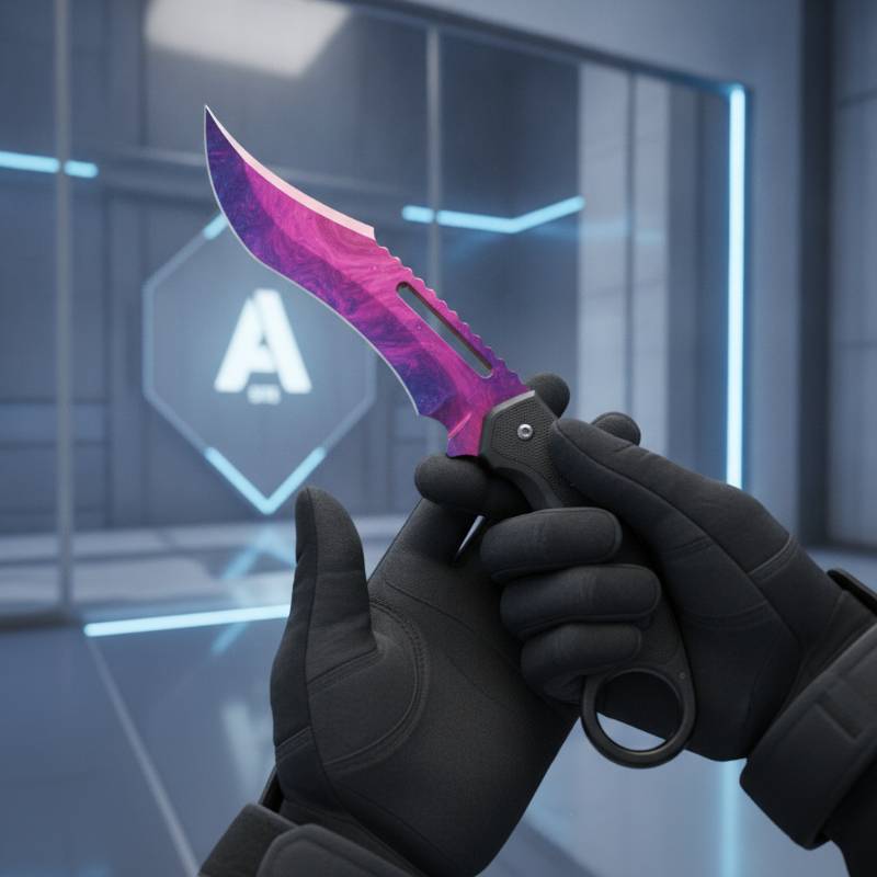 Karambit Doppler Phase 2 skin in CS2 gameplay