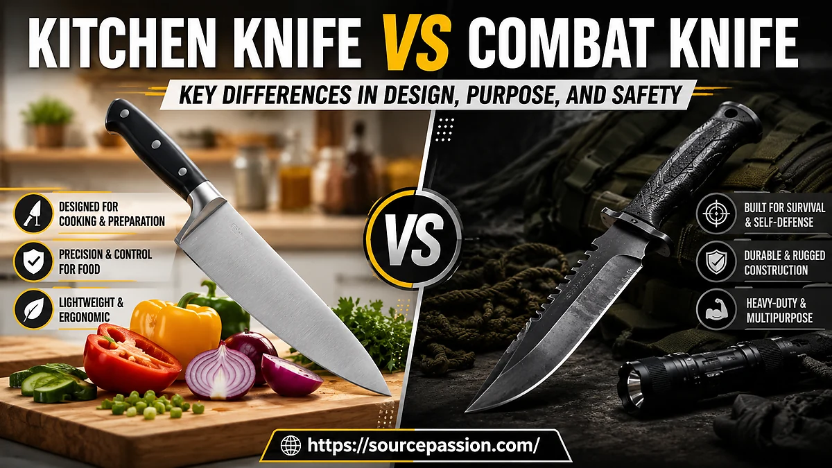 Kitchen Knife vs Combat Knife: Key Differences in Design, Purpose, and Safety