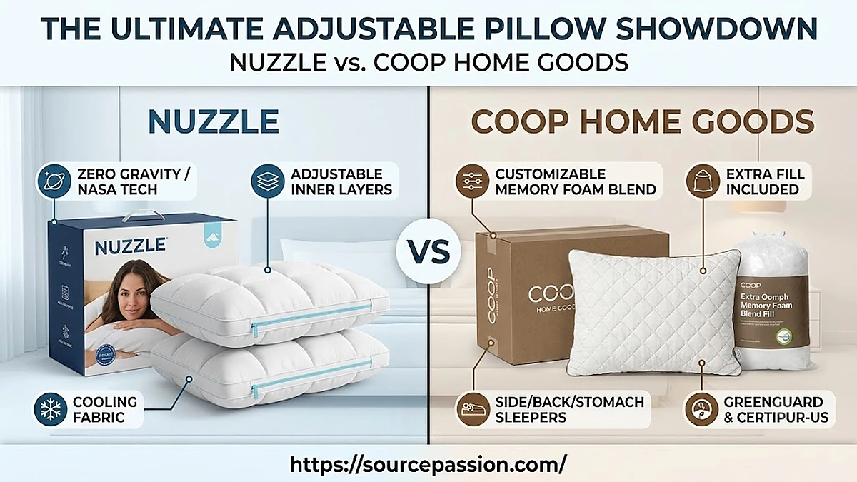 Nuzzle vs. Coop Home Goods: The Ultimate Adjustable Pillow Showdown