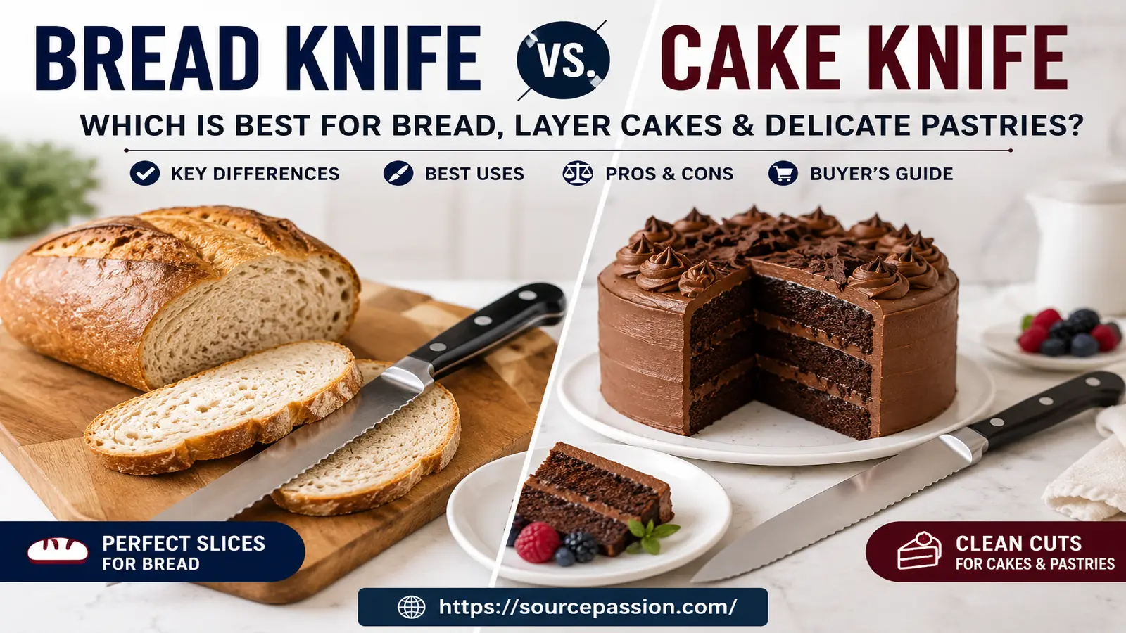 Bread Knife vs. Cake Knife: Which Is Best for Bread, Layer Cakes & Delicate Pastries?