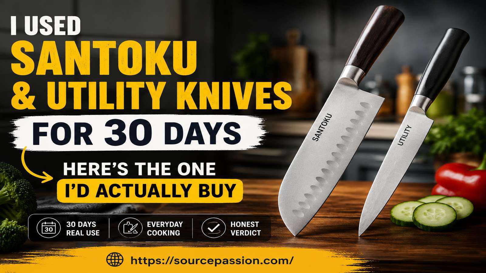 I Used Santoku and Utility Knives for 30 Days — Here's the One I'd Actually Buy
