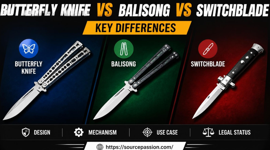 Butterfly Knife vs Balisong vs Switchblade: Key Differences