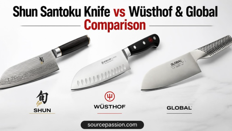 Shun Santoku Knife vs Wüsthof & Global Comparison