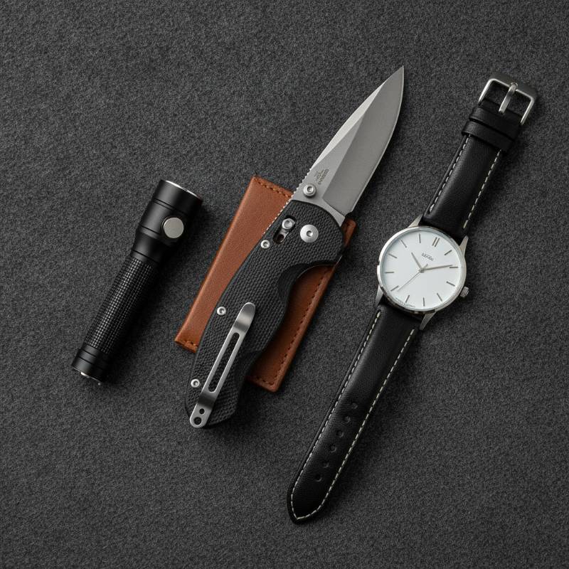 Everyday carry EDC tactical pocket knife with textured grip